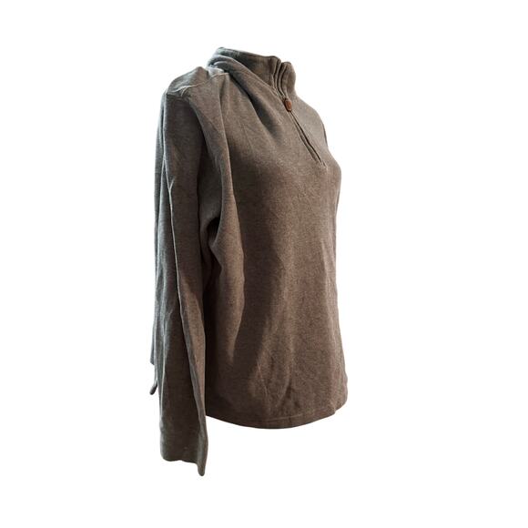 Polo Ralph Lauren Mens Size XL Gray 1/4 Zip Pullover Sweater - Picture 2 of 5